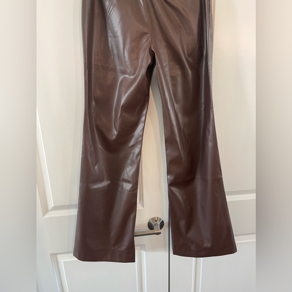 NWT Cami NYC Zenobia Vegan Leather Pant Brown Java Size 6 - Picture 14 of 15